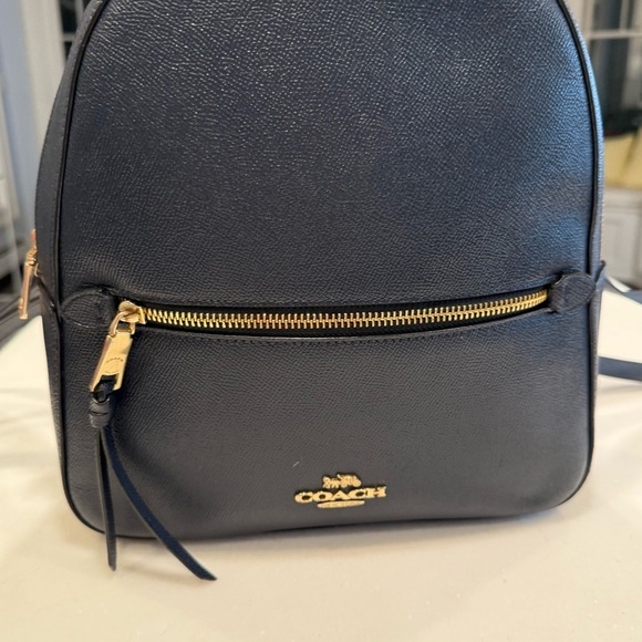 COACH Jordan Navy Blue Leather Backpack  Gold Hardware F76624 NWOT main image 11